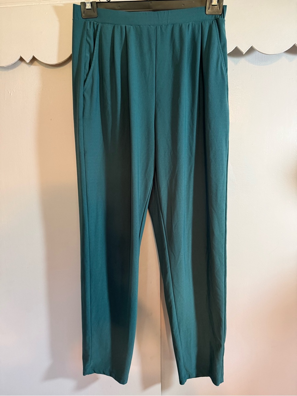 High-Waist Teal Trousers